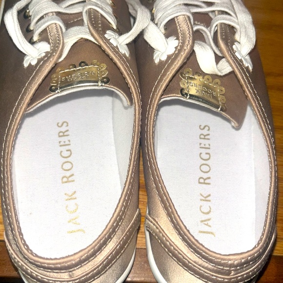 NWOT Lia satin sneakers 8 champagne Jack Rogers 💕💕💕 - Picture 2 of 6